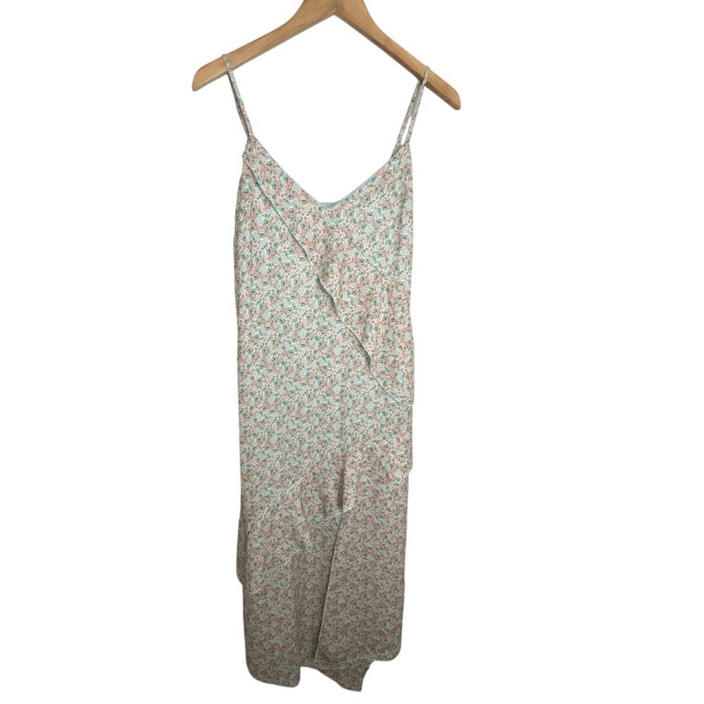 Altar’d State Ditsy Floral Ruffle Dress Size L Asymmetrical Hem